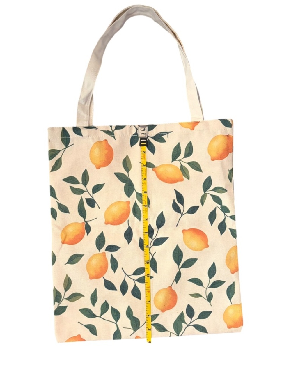 Lemon Print Canvas Tote Bag, Citrus Market Shopper Reusable NWOT - Picture 4 of 6